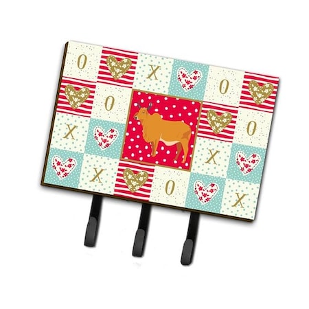 Carolines Treasures Carolines Treasures CK5252TH68 6 x 2 x 9 in. Zebu Indicine Cow Love Leash or Key Holder CK5252TH68